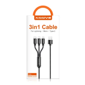 Xssive Braided Multi Cable 3in1 USB XSS-BRAIDED3IN1N
