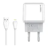 Xssive Duo USB Charger+Cable for iPhone 2.1A XSS-AC54-IP - Wit