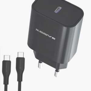 Xssive 25W PD3.0 Super Fast Charger with C-C Cable XSS-AC66NB - Zwart