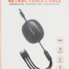 Xssive 3in1 Retractable Fast Charging Cable XSS-3IN1DESK2B - Zwart
