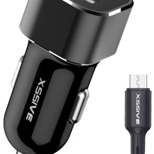 Xssive C29N Duo Car Charger + Micro Cable 2.4A - Zwart