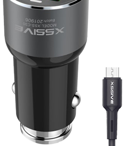 Xssive C30M Duo Car Charger+Micro Cable 3.6A - Zwart
