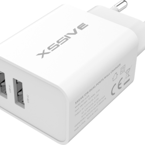 Xssive Duo USB Charger+Cable Micro 2.1A XSS-AC54-M - Wit