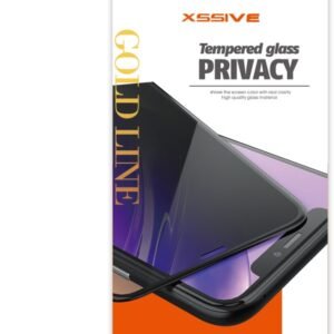 Xssive Goldline Privacy Tempered Glass iPhone 78 - Zwart