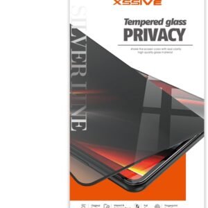 Xssive SilverLine Privacy Tempered Glass iPhone 12 Mini - Zwart