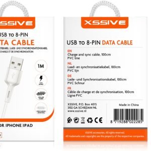 Xssive USB Cable for iPhone 1m XSS-PVC100L - Wit